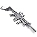 KONOV Mens Army Style Gun Pendant Necklace, 24 inch Chain, Black