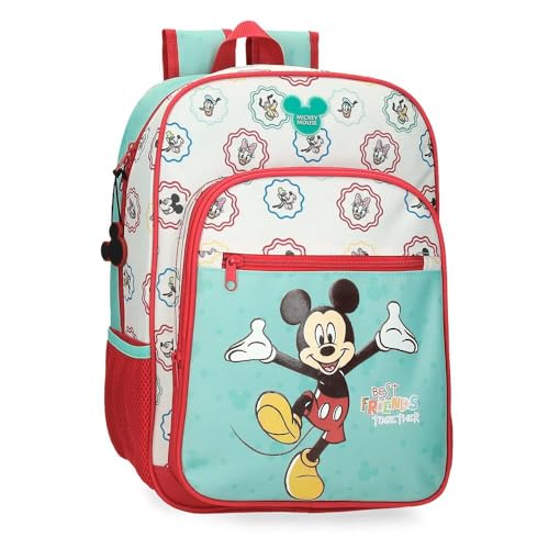 Disney Mickey Best Friends Together Garçon Bagage- Sac de Messager, Multicolore, Sac à Dos Scolaire