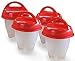 Egglettes Egg cooker Cook Hard and Soft Maker, No Shell, Non Stick Silicone, Poacher, Boiled, Steamer, AS Seen on TV