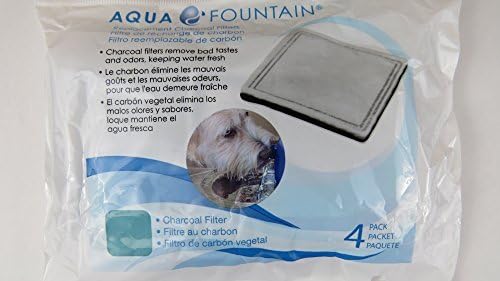 Aqua Fountain Replacement Charcoal Filters - 8 Filters (2 Bags with 4 Filters each Bag)