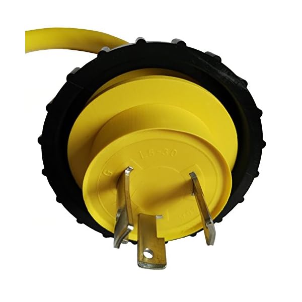 Parkworld-692002-Shore-Power-Adapter-Cord-RV-30A-L5-30P-male-to-Marine-50A-SS2-50R-female-two-hots-bridged