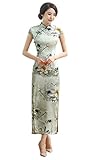 YueLian Women's Long Chinese Style Wedding Dress Qipao Cheongsam Party Dress