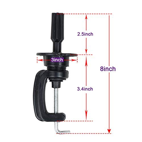 Wig Mannequin Head Stand, wig head stand,Cosmetology Manikin Holding Clamp/Stand 2 packs (black)
