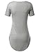 URBANCLEO Womens Hip Hop Hipster Fashion Mini Dress Jersey Long Tshirt HGRAY XL
