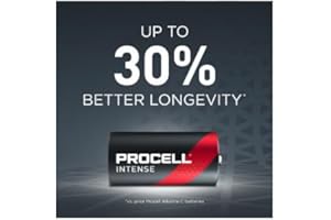 Procell Alkaline Intense Power C, 1.5V Batteries Pack of 12