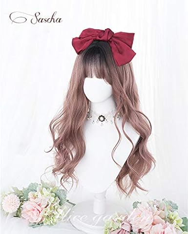 Amazon Co Jp 姫洋服 ウィッグ 巻き髪 ロングカール 姫カット 可愛い ブラウン 小顔 原宿系 日常 耐熱 ホビー