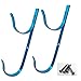 PoolSupplyTown Swimming Pool Aluminum Pool Hanger Set for Telescopic Pole, Leaf Skimmer & Rake, Brush, Vacuum Hose-- Blue Color primary