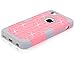 iPhone 5C Case, NOKEA Diamond Hybrid Heavy Duty Shockproof Full-Body Protective Case Ultra Slim Bumper Cover 3 in 1 Shield Soft TPU Hard PC Dual Layer Impact Protection (Pink Grey)