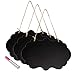 officematters 8 x 12 inch Wooden Double Sided Hanging Chalkboard Signs, Vintage Erasable Message Board Sign with Hanging String for Wedding Kitchen Party Decoration, 3 Pack