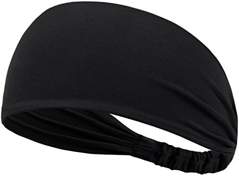 Set Women's Yoga Sport Athletic Headband Sweatband For Running Sports Travel Fitness Elastic Wicking Non Slip Style Bandana Basketball Headbands Headscarf fits all Men & Women (Style 2 - 1 Pack-B)