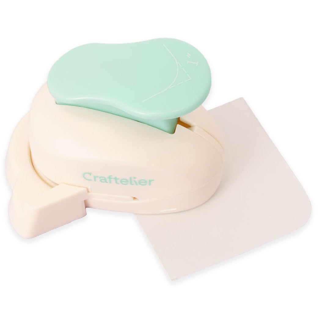 Craftelier - Simple Pressure Lever Corner Punch for Curves on Papers and Cardstock | Special for Scrapbooking and Crafts | Shape Size: 25mm Diameter (1")