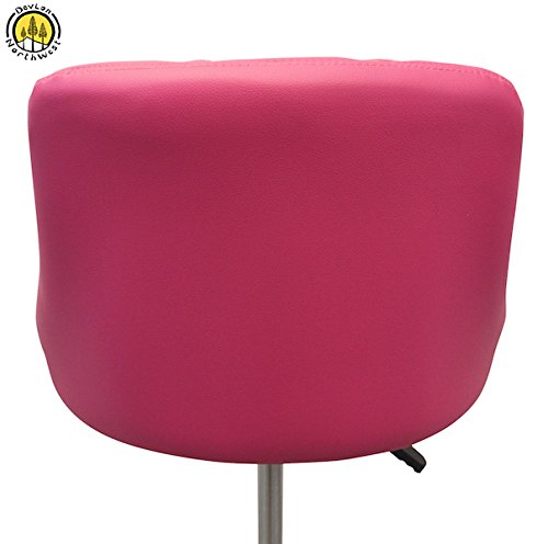 DevLon NorthWest Salon Facial Beauty Hair Pedicure Manicure Stool with Back for Medical Massage Clinic Spa Tattoo Chair Swivel Hydraulic Lift Adjustable Rolling Stool Pink - Thumbnail 3