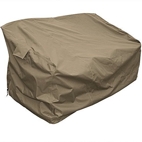 Sunnydaze Protective Outdoor Patio Sofa Lounge Cover, Weather Resistant, Khaki