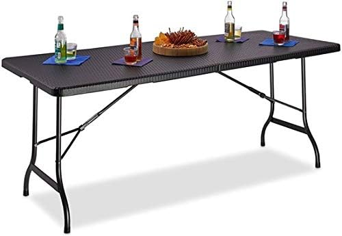 MaxxGarden Compact Foldable Table 180 x 75 x 74 cm Heavy Duty Folding Catering Camping Picnic Garden Patio Bbq Party Table