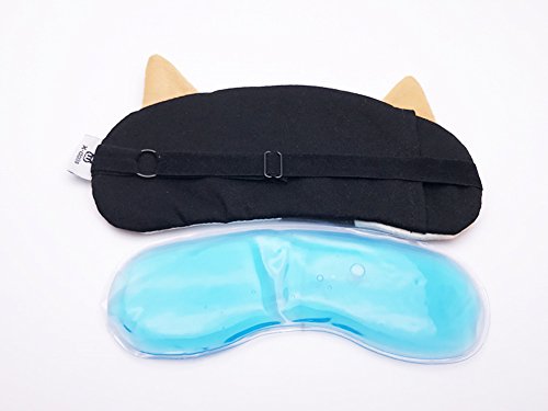[2 PACK] MicroBird Dog Cute Sleep Eye Mask with gel pad, Hot & Cold Therapy for Insomnia Puffy Eyes, Super Soft and Light, for Sleeping, Shift Work, Night Blindfold Eyeshade for Men and Women kid
