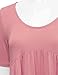 NINEXIS Women's Half Sleeve V-Neck Draped Tunic Top (S-3XL)