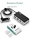 Cigarette Lighter Splitter, CHGeek Car Charger 120W 12V 24V 3-Socket Power Adapter DC Outlet with 6.8A 4-Port USB (Gray-Black)