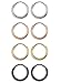 Jstyle 3-4 Pairs Stainless Steel Mens Womens Hoop Earrings Cartilage Lip Piercing Nose Hoop 18G 8mm-14mm