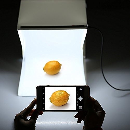 Sporthomer Folding Portable Photo Studio Shooting Tent with LED / USB Cable / White & Black Background for a Smart phone or DSLR Camera
