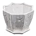 MyGift Abstract Design White Ceramic Succulent Plant Container/Cactus Flower Planter Pot with Attached Saucer