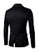 uxcell Men's Suit Jacket One Button Slim Fit Casual Lightweight Sport Coats Blazer Black 42