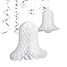 Fun Express - Small Tissue Wedding Bells for Wedding - Party Decor - Hanging Decor - Tissue - Wedding - 12 Pieces primary