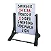 Standard 32”x42” White 2 Sided Changeable Message Board Swinger Sidewalk Curb Sign with Letters