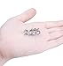 Besteel 2 Pairs Stainless Steel Mens Womens CZ Stud Earrings Pierced Earrings White 20G 7mm