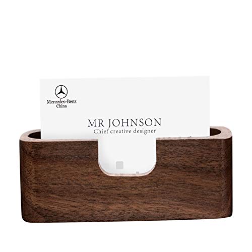 image for Padike Business Card Holder Wood Business Card Holder for Desk Busines