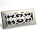 Accord APFRSNV410 Plastic Floor Register with Victorian Design, 4-Inch x 10-Inch(Duct Opening Measurements), Satin Nickel Finish