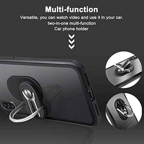 TTbuy Multipurpose Phone Bracket, Phone Ring Holder - Two in ONE Multipurpose Mobile Phone Bracket Holder Stand 360 Degree Rotation for Car Home, Multiple-Angle Car Phone Mount (Silver)