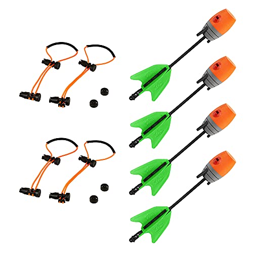 Zing HyperStrike Bow Bungee Replacement and Arrow Refill Pack, Includes 2 Green HyperStrike