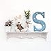 Barnyard Designs Metal Marquee Letter S Light Up Wall Initial Nursery Letter, Home and Event Decoration 9” (Baby Blue)
