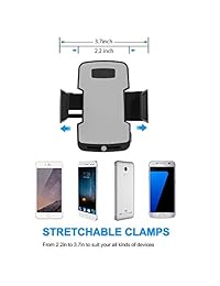 Amoner Dashboard Soporte para teléfono para automóvil, soporte para teléfono celular, soporte para soporte con brazo telescópico de 4 in a 6.5 in y rotación de 180 grados para iPhone X 8 7 6S 6 Galaxy S10 S9 S8 S7 S6 HTC HTC LG GPS