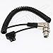 Eonvic D-Tap Male to 4 Pin XLR Female Right Angle Adapter Power Coiled Cable for Sony Venice F5 F55 Blackmagic URSA Mini Pro Panasonic Varicam TV Logic Field Monitor Hive Wasp 100 Sound Mixers