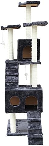 LULUXI 72" Cat Activity Tree Scratcher Play Condo Furniture Pet House