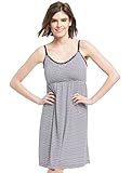 Motherhood Bump In The Night Nursing Nightgown- Navy Stripe