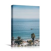 Canvas Wall Art Trees by The Beach Living Room Multicolor Nature Photography Relax/Calm Trees Tropical - 12x18 inches