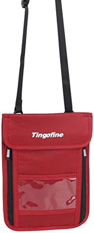 [Upgraded Version]4 Colors Passport Holder RFID Protection Women's Men's Classic Neck Strap Travel Wallet+Let Your Hands Free When You Wait for Your Flight(Red)