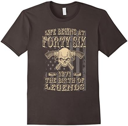 Men's Life Begins At Forty Six 1971 The Birth Of Legends 3XL Asphalt