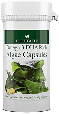Algae Oil Capsules Omega 3 DHA Rich - 60 Vegan capsules by This Health