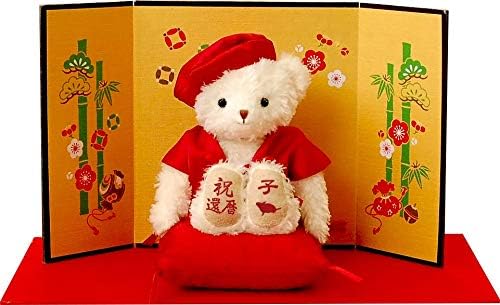 Petiluu Zodiac Memorial Bear with Red Chanchanko for 6th Birthday (Gold Folding Wind) 2021 Edition