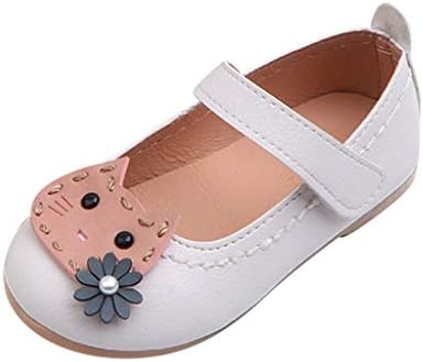 Sansee Toddler Infant Kids Pricness Shoes Cartoon Print Flower Cat Baby Shoes Walking Casual Comfortable Light Single Shoes(12-Months-6Years)