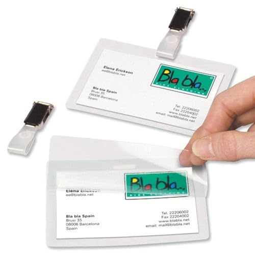 3L 11130 - Etichette autoadesive in polipropilene, preforate, con clip, 104 x 74 mm, confezione da 10