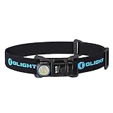 Bundle: Olight H1R Cree XM-L2 LED 600 Lumen Rechargeable Headlamp Flashlight, 5 Brightness Level with SOS Mode, EDC Running, Camping Lightweight with RCR123A Battery Olight Patch (CW)