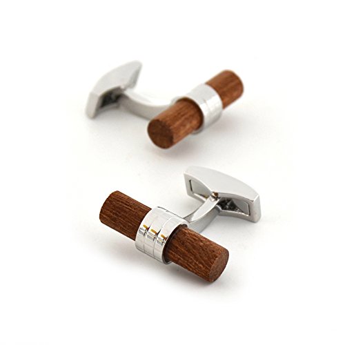 Merit Ocean Natural Wood Cufflinks Men's Wooden Cuff Links Wedding Business