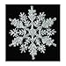 12-pc Silver 4 inch Snowflake Christmas Ornaments