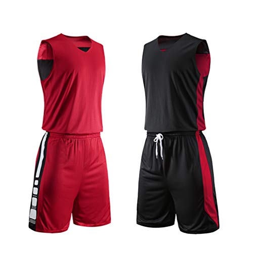 image for yingfeg bb Men's Reversible Basketball Jersey and Shorts Set Two Sides