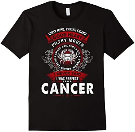 Men's Cancer Horoscope Men Women T Shirts Cancer Zodiac Sign Gift Small Black