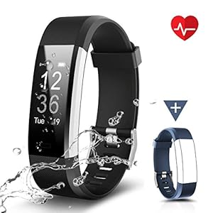 Chereeki Fitnessarmband, LATEC fitnesstracker horloge met hartslagmeter, waterdicht IP67, activiteitstracker…